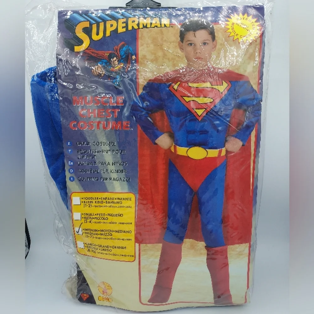 *SHIPS SAME/NEXT DAY!* New Boys Superman Costume - Muscle Chest!